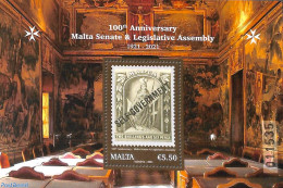 Malta 2021 Senate & Legislative Assembly S/s, Mint NH, Various - Stamps On Stamps - Justice - Briefmarken Auf Briefmarken