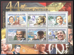 Guinea, Republic 2009 Barack Obama M/s, Mint NH, History - Performance Art - American Presidents - Nobel Prize Winners.. - Nobelprijs