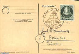 Germany, Berlin 1951 Postcard With 1st Day Cancellation, First Day Cover - Covers & Documents