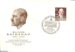 Germany, Berlin 1953 Walther Rathenau 1v, FDC, First Day Cover, History - Politicians - Art - Authors - Other & Unclassified