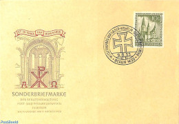 Germany, Berlin 1953 Gedächtniskirche 10+5pf, FDC, First Day Cover, Religion - Churches, Temples, Mosques, Synagogues - Autres & Non Classés