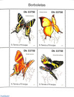 Sao Tome/Principe 2011 Butterflies 4v M/s, Mint NH, Nature - Butterflies - Sao Tome And Principe