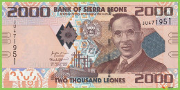 Voyo SIERRA LEONE 2000 Leones 2021 P31f B126f JU UNC - Sierra Leone