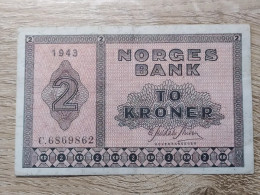 Norway 2 Kroner 1943 - Norvège