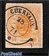 Luxemburg 1867 40c Orange, Used , Used Stamps - Gebraucht