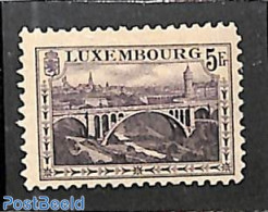 Luxemburg 1921 5fr, Perf. 11.5:11, Stamp Out Of Set, Unused (hinged), Art - Bridges And Tunnels - Unused Stamps