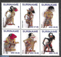 Suriname, Republic 2021 Wajang Puppets 6v [++], Mint NH, Performance Art - Theatre - Theatre
