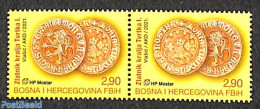Bosnia Herzegovina - Croatic Adm. 2021 Numismatics 2v [:], Mint NH, Various - Money On Stamps - Coins