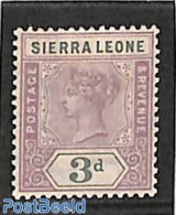 Sierra Leone 1896 3d, Stamp Out Of Set, Unused (hinged) - Other & Unclassified