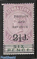 Sierra Leone 1897 2.5d On 6d, Stamp Out Of Set, Unused (hinged) - Other & Unclassified