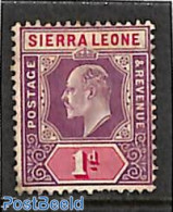 Sierra Leone 1904 1d, WM Mult.Crown-CA, Stamp Out Of Set, Unused (hinged) - Other & Unclassified