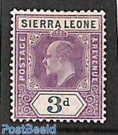 Sierra Leone 1904 3d, WM Mult.Crown-CA, Stamp Out Of Set, Unused (hinged) - Other & Unclassified