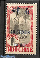 French Indochina 1919 Hoi-Hao, 40c On 1fr, Stamp Out Of Set, Unused (hinged), History - Native People - Autres & Non Classés