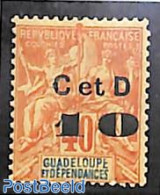 Guadeloupe 1903 10c On 40c, Stamp Out Of Set, Unused (hinged) - Neufs