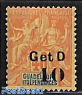 Guadeloupe 1903 10c On 40c, Stamp Out Of Set, Unused (hinged) - Unused Stamps