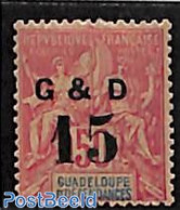 Guadeloupe 1903 15c On 50c, Stamp Out Of Set, Unused (hinged) - Unused Stamps