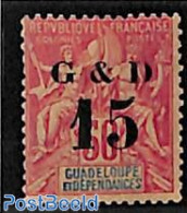 Guadeloupe 1903 15c On 50c, Stamp Out Of Set, Unused (hinged) - Neufs