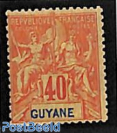 French Guyana 1892 40c, Stamp Out Of Set, Unused (hinged) - Sonstige & Ohne Zuordnung