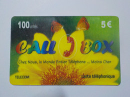 CARTE TELEPHONIQUE   Call Box   100Unités  5  Euros - Mobicartes (recharges)