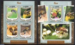 Sierra Leone 2016 Bees 2 S/s, Mint NH, Nature - Bees - Insects - Sonstige & Ohne Zuordnung