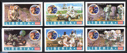 Liberia 1973 Apollo 17 6v, Imperforated, Mint NH, Transport - Space Exploration - Sonstige & Ohne Zuordnung