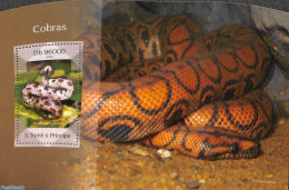 Sao Tome/Principe 2014 Cobra Snake S/s, Mint NH, Nature - Reptiles - Snakes - Sao Tome Et Principe