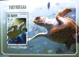 Sao Tome/Principe 2014 Turtles S/s, Mint NH, Nature - Reptiles - Turtles - Sao Tome And Principe