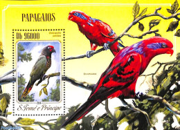 Sao Tome/Principe 2014 Parrots S/s, Mint NH, Nature - Birds - Parrots - Sao Tome And Principe