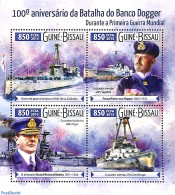 Guinea Bissau 2015 Dogger Bank Battle 4v M/s, Mint NH, History - Transport - Ships And Boats - World War I - Ships