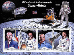 Guinea Bissau 2015 Buzz Aldrin 4v M/s, Mint NH, Transport - Space Exploration - Guinea-Bissau
