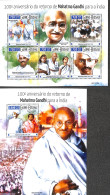 Guinea Bissau 2015 Mahatma Gandhi 2 S/s, Mint NH, History - Gandhi - Politicians - Mahatma Gandhi
