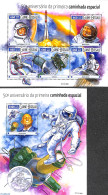 Guinea Bissau 2015 First Space Walk 2 S/s, Mint NH, Transport - Space Exploration - Guinée-Bissau