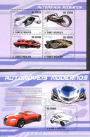 Sao Tome/Principe 2010 Modern Cars 2 S/s, Mint NH, Transport - Automobiles - Cars