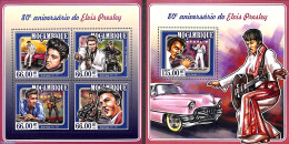 Mozambique 2015 Elvis Presley 2 S/s, Mint NH, Performance Art - Transport - Elvis Presley - Music - Automobiles - Moto.. - Elvis Presley