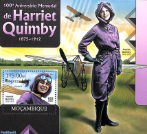 Mozambique 2012 Harriet Quimby S/s, Mint NH, Transport - Aircraft & Aviation - Airplanes