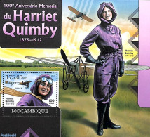 Mozambique 2012 Harriet Quimby S/s, Mint NH, Transport - Aircraft & Aviation - Avions