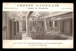 67 - STRASBOURG - BANQUE CREDIT LYONNAIS - SALLE DES COFFRES - CARTE PUBLICITAIRE - VOIR ETAT - Strasbourg