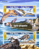 Guinea Bissau 2015 Fish Eagle 4v M/s, Mint NH, Nature - Birds - Birds Of Prey - Guinea-Bissau