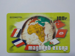 CARTE TELEPHONIQUE    Econotel  "Maghreb Extra"  180 Unités   100Francs - Mobicartes (recharges)