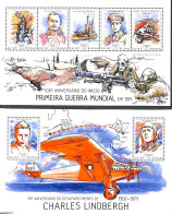 Guinea Bissau 2014 Charles Lindbergh 2 S/s, Mint NH, Transport - Aircraft & Aviation - Airplanes