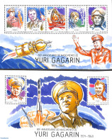 Guinea Bissau 2014 Yuri Gagarin 2 S/s, Mint NH, Transport - Space Exploration - Guinée-Bissau