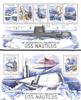 Guinea Bissau 2014 USS Nautilus 2 S/s, Mint NH, Transport - Ships And Boats - Ships