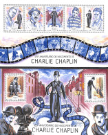 Guinea Bissau 2014 Charlie Chaplin 2 S/s, Mint NH, Performance Art - Movie Stars - Schauspieler