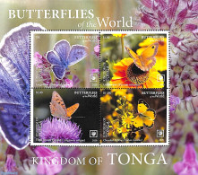 Tonga 2020 Butterflies 4v M/s, Mint NH, Nature - Butterflies - Flowers & Plants - Autres & Non Classés