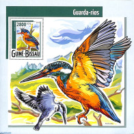 Guinea Bissau 2015 Kingfishers S/s, Mint NH, Nature - Birds - Kingfishers - Guinea-Bissau