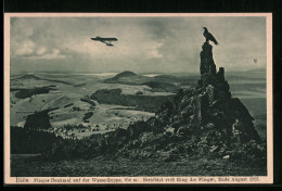 AK Rhön, Flieger-Denkmal Auf Der Wasserkuppe, Segelflugzeug  - Autres & Non Classés