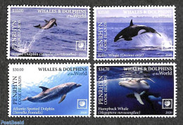 Penrhyn 2020 Whales & Dolphins 4v, Mint NH, Nature - Sea Mammals - Penrhyn