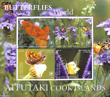 Aitutaki 2020 Butterflies 4v M/s, Mint NH, Nature - Butterflies - Aitutaki