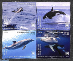 Penrhyn 2020 Whales & Dolphins 4v [+], Mint NH, Nature - Sea Mammals - Penrhyn