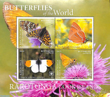 Cook Islands 2020 Rarotonga, Butterflies 4v M/s, Mint NH, Nature - Butterflies - Otros & Sin Clasificación